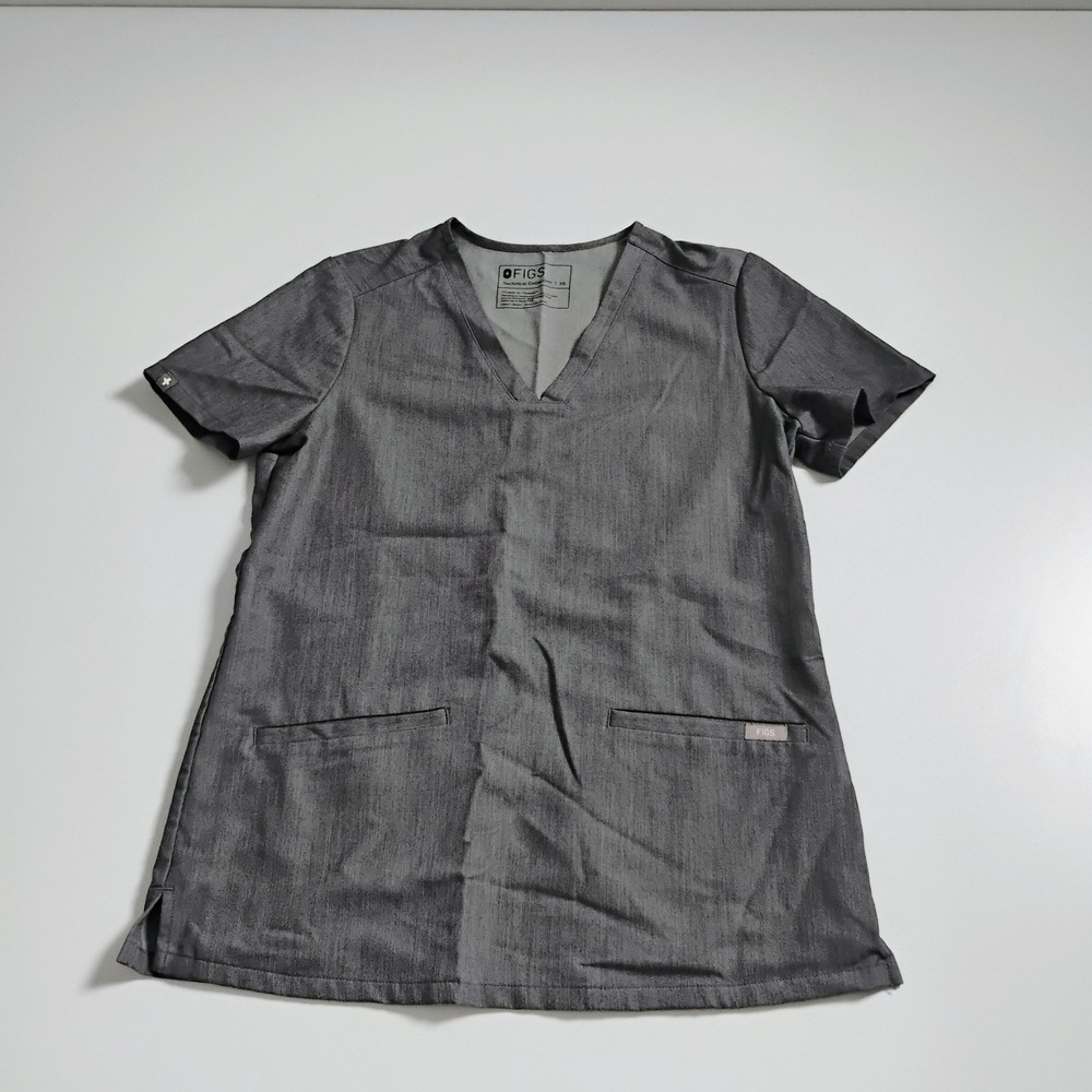 Figs Womens Scrub Top Size XsGray Catarina One Pocket Technical Collection